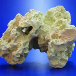 Lochstein Gr. M Mit Höhle - Ca. 16x14x19,5 Cm - Künstlicher Gelb-rötlicher Mondstein