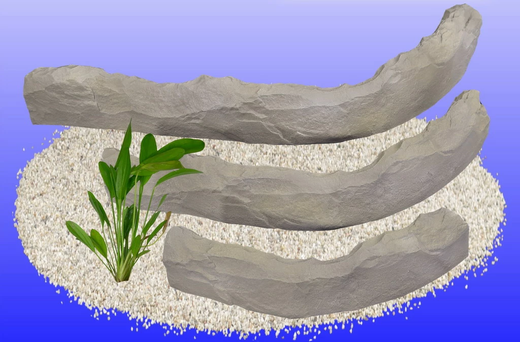 Terrasse L 60x27x9,5 Cm, Farbe Schiefer-Anthrazit, Aquarium-Dekoration Aus Mineralguss 3 Terrasse L 60x27x9,5 Cm, Farbe Schiefer-Anthrazit, Aquarium-Dekoration Aus Mineralguss