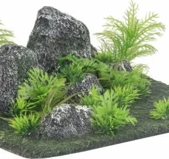 Flamingo Condroz Fels Mit Pflanzen - Viereckig - 29 X 29 X 10 Cm