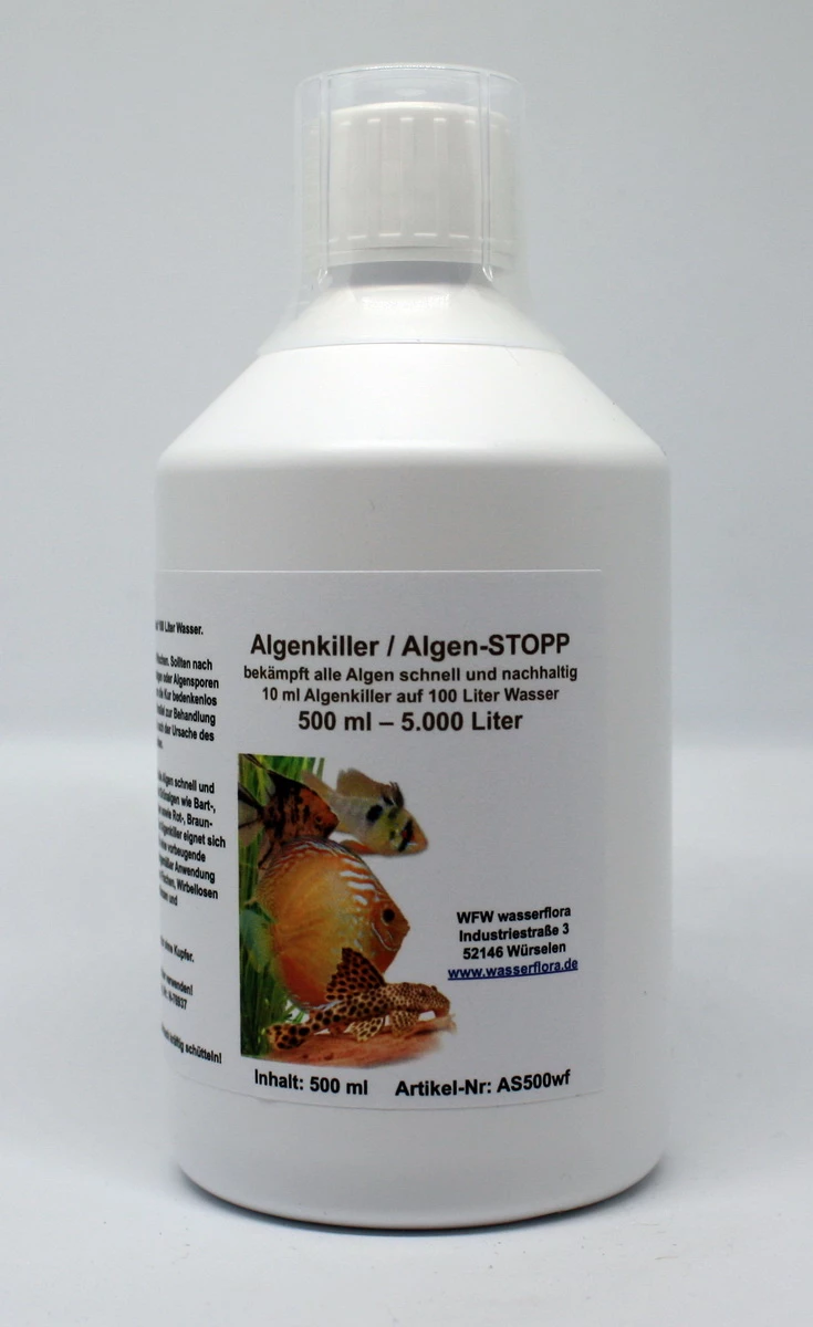 500 Ml Algenkiller / Algen-STOPP Für 5.000 Liter Aquarium-Wasser 3 500 Ml Algenkiller / Algen-STOPP Für 5.000 Liter Aquarium-Wasser
