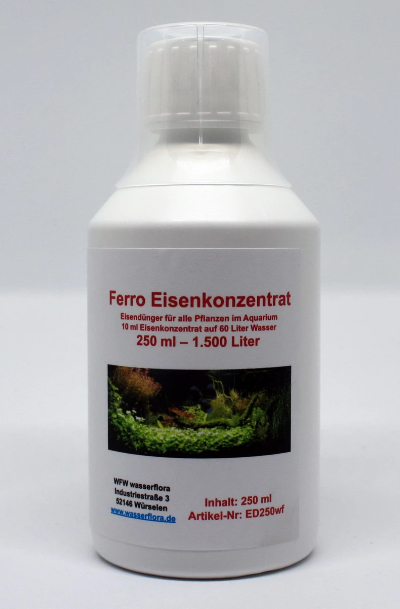 250 Ml Ferro Eisenkonzentrat / Eisendünger Für 1.500 Liter Wasser 3 250 Ml Ferro Eisenkonzentrat / Eisendünger Für 1.500 Liter Wasser