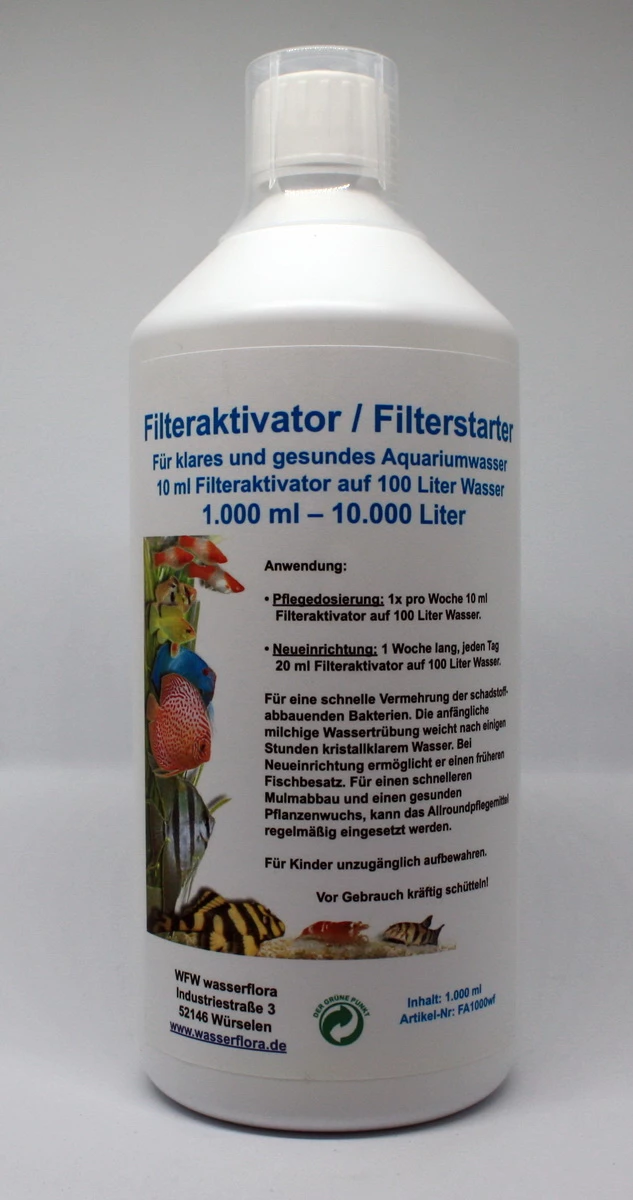 1.000 Ml Filteraktivator / Filterstarter Für 10.000 Liter Aquarium-Wasser 3 1.000 Ml Filteraktivator / Filterstarter Für 10.000 Liter Aquarium-Wasser