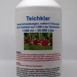 1 Liter Teichklar - Bindet Schwebealgen, Entfernt Trübungen, Für 20.000 Liter Wasser